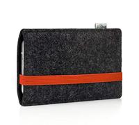 stilbag Funda para teléfono móvil Leon para Nothing Phone 3a Lite | Color: antracita/naranja | funda para smartphone de fieltro | funda protectora para teléfono móvil | fabricado en Alemania
