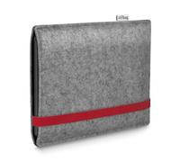 Stilbag Lector de libros electrónicos Leon para Pocketbook Verse Lite | Color: gris claro/rojo | funda de fieltro para lector electrónico | funda para lector electrónico | funda para lector de libros