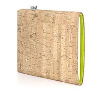 Stilbag Lector de libros electrónicos VIGO para Onyx Boox Go Color 7 (Gen II) | Bolsa compatible fabricada en Alemania | corcho natural con oro, fieltro de lana verde manzana