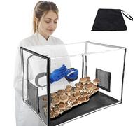 Still Air Box,Caja De Aire para Cultivo De Hongos,Juego de Crecimiento de Setas de PVC con 2 Puertos de Brazo,Kit De Cultivo De Hongos para Los Amantes De Los Hongos,Cultivo Versátil