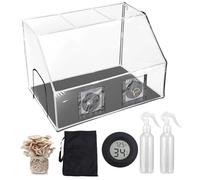Still Air Box Micología De Hongos, Tienda De Campaña Portátil para Cultivo De Hongos, Kit De Monotub De Hongos Caja De Cultivo con 2 Pulverizadores Y Termómetro, Estaciones De Propagación De Campana
