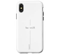 Still Christian Cross for Men Bible Salmo 46:10 Fe Carcasa para iPhone X/XS