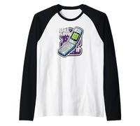 Still Flippin' It Retro Flip Phone 90s Y2K Nostalgia Camiseta Manga Raglan