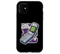 Still Flippin' It Retro Flip Phone 90s Y2K Nostalgia Carcasa para iPhone 11
