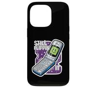 Still Flippin' It Retro Flip Phone 90s Y2K Nostalgia Carcasa para iPhone 13 Pro