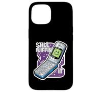 Still Flippin' It Retro Flip Phone 90s Y2K Nostalgia Carcasa para iPhone 15