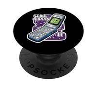 Still Flippin' It Retro Flip Phone 90s Y2K Nostalgia PopSockets PopGrip Adhesivo