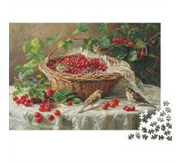Still Life Aves Bayas Puzzle Mil Piezas para Toda La Familia Reto Mental Piezas Precisas Hecho En Europa Actividad Indoor Reciclable 38x26cm/1000pcs