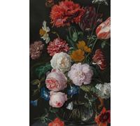 Still Life with Flowers in Glass Vase UNLINED JOURNAL NOTEBOOK SKETCHBOOK