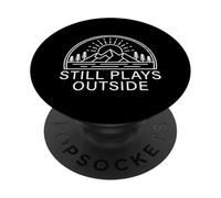 Still Plays Outside Vintage Mountain Hiking Gráfico al Aire Libre PopSockets PopGrip Adhesivo