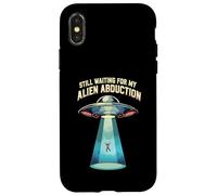 Still Waiting For My Alien Abduction UFO Funny Sci-Fi Carcasa para iPhone X/XS