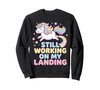 Still Working On My Landing diseño Unicornio Sudadera