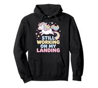 Still Working On My Landing diseño Unicornio Sudadera con Capucha