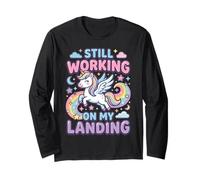 Still Working On My Landing Unicornio Arcoiris Manga Larga