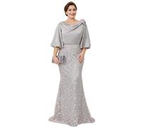 Stillluxury Vestido formal para mujer, tallas grandes, vestido de noche con mangas acampanadas de sirena, madre de la novia, M15