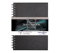 Stillman & Birn Nova Series - Cuaderno de bocetos con espiral gris, 7 x 10 pulgadas, 150 g/m² (pesado), papel gris, superficie de grano medio