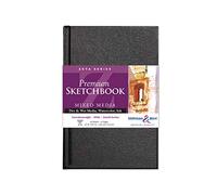 Stillman & Birn Zeta - Cuaderno de bocetos de tapa dura, peso pesado, 180 libras, color blanco natural, 25 hojas, 5.5 x 8.5 pulgadas