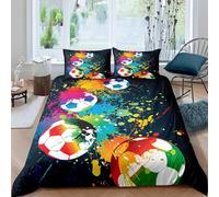 Stillshine. 2/3 Piezas Juego De Cama con Cremallera Funda De Edredón Funda Nórdica Gamer Juvenil Chico Niño Adulto 3D Gamepad Video Juego Colores Fútbol Ropa De Cama (180 x 210)