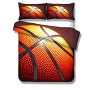 Stillshine Funda nórdica Cama 135 cm 3D Baloncesto Estilo Deportivo Imprimiendo Ropa de Cama 200x200 cm Funda nórdica y Funda de Almohada 2 Personas