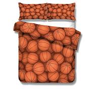 Stillshine Funda nórdica Cama 150 cm 3D Baloncesto Estilo Deportivo Imprimiendo Ropa de Cama King Size 220x240 Funda nórdica y Funda de Almohada 2 Personas