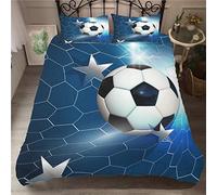 Stillshine Fútbol Juego de Cama Yin Yang Agua Fuego Multicolor Pintada Funda nórdica con Cremallera, Funda nórdica y Funda de Almohada Microfibra (Fútbol 2,180x220 cm - Cama 90/105 cm)