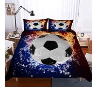 Stillshine Fútbol Juego de Cama Yin Yang Agua Fuego Multicolor Pintada Funda nórdica con Cremallera, Funda nórdica y Funda de Almohada Microfibra (Fútbol 8,180x220 cm - Cama 90/105 cm)
