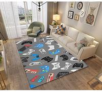 Stillshine. Gamer Alfombras Dormitorio Juvenil Chico Chica Infantiles Niño Juegos 3D Video Alfombras De Habitacion Rectangular Lavables Grandes Pequeñas Alfombras Salon Negro Gris Azul (b,120x160 cm)