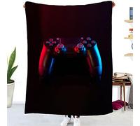 Stillshine. Gamer Manta Luces de Neón Vistoso Gamepad Player Botón Motivo Manta de Sofá Polar de Franela Sherpa Suave Cálida Gruesa para Casa, Oficina, Sofá, Viajes (Color 4, 100 × 150 cm)