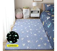 Stillshine. Luminiscente Alfombra Infantil Luna Universo Estrella Dinosaurio Patrón Alfombra de Juego Antideslizante Sala de Estar Decorativa Dormitorio Hogar Jardín de Infancia (Universo,80×200 cm)