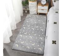 Stillshine. Luminosa Alfombra Caballos Estrellas Luna Geometría Alfombra de Felpa Sala de Estar Niños Alfombra Mullida el Piso Mesita de Noche Hogar Sofá Almohadilla Rosado Gris (Geometría,50×80 cm)