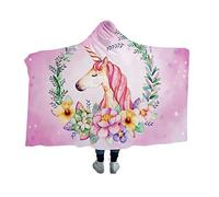 Stillshine. Manta Grande con Tejido Sherpa Y Capucha, Manta con Capucha de Unicornio,Microfibra, Supersuave, para niñas jóvenes, con para,Mujeres, Niñas, Niños Y Amigo, Sofá (150X200 CM,Rosa)