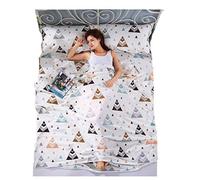 Stillshine Saco de Dormir de Algodón Sábana y Saco de Dormir Portátil Bolsa de Dormir para Adultos Hotel Hostel Camping Senderismo Avión Tren (Estilo milanés, 180 * 230cm)