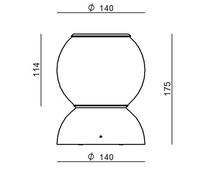 Stilnovo Gravitino plafón LED giratorio negro
