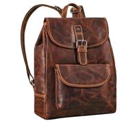 STILORD 'Adele' Mochila Pequeña Mujer Cuero Viaje Casual Backpack Piel Autentica Mochilas Mujeres Vintage Leather Backpack Small, Color:salerno - marrón