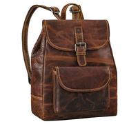 STILORD 'Adele' Mochila Pequeña Mujer Cuero Viaje Casual Backpack Piel Autentica Mochilas Mujeres Vintage Leather Backpack Small, Color:luino - marrón