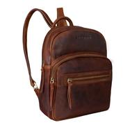 STILORD 'Alba' Mochila de Cuero Pequeña Mujer Vintage Daypack Bolso Mochila | Mini Mochila Piel Auténtica para Compras, Viajes, Trabajo & Universidad, Color:prestige - marrón