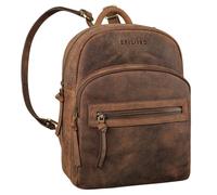 STILORD 'Alba' Mochila de Cuero Pequeña Mujer Vintage Daypack Bolso Mochila | Mini Mochila Piel Auténtica para Compras, Viajes, Trabajo & Universidad, Color:avani - marrón