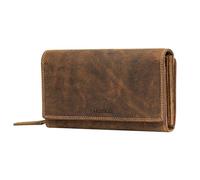 STILORD 'Alissa' Elegante Monedero Mujer Piel Auténtica Grande - 26 Tarjetas y Bloqueo RFID - Billetera Grande de Cuero Retro - Monedero Cremallera de Estilo, Color:Bergamo - marrón