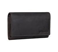 STILORD 'Amanda' Cartera Grande Mujer RFID de Cuero Vintage Billetera Protección NFC Cartera Tarjetero Elegante en Caja de Regalo Piel Auténtica, Color:marrón Oscuro