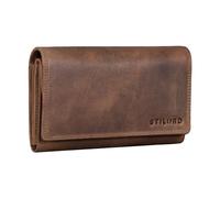 STILORD 'Amanda' Cartera Grande Mujer RFID de Cuero Vintage Billetera Protección NFC Cartera Tarjetero Elegante en Caja de Regalo Piel Auténtica, Color:marrón - Medio