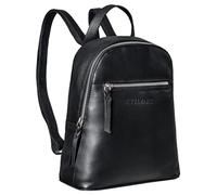 STILORD Amira Bolso Mochila Piel Mujer Pequeño Bolso de Hombro Vintage Bolso Bandolera para Tableta 10,1 Pulgadas Daypack Backpack de Cuero Genuino Color:Negro
