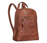 STILORD 'Amira' Bolso Mochila Piel Mujer Pequeño Bolso de Hombro Vintage Bolso Bandolera para Tableta 10,1 Pulgadas Daypack Backpack de Cuero Genuino, Color:brandy - coñac