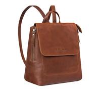STILORD "Anisa Mochila Mujer de Cuero Pequeña - Elegante Bolsa Mochila y Bolso Compacto para Mujeres con Varios Compartimentos Ideal para Ciudad Ocio y Uso Diario Color:sila - marrón