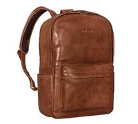 STILORD 'Arik' Mochila de Piel para Hombre y Mujer Cuero Viaje Bolso Estudiante Piel Backpack Mochilas portatil 16 Aduanas, Color:Brandy - coñac
