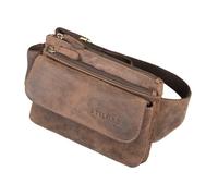 STILORD Atlanta Vintage Riñonera Hombre Piel Bolso de Cintura Cadera o Cinturón para Deportes Running Fiestas Ocio o Aire Libre Bolsa de Mujer Cuero Color:Veleta - marrón