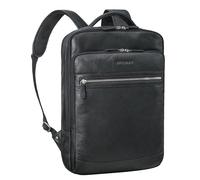 STILORD Banks Mochila Portatil 15.6 Pulgadas Cuero para Hombre y Mujer Laptop Backpack Mochila Grande Viaje Trabajo Escolar de Cuero Genuino Color:Negro