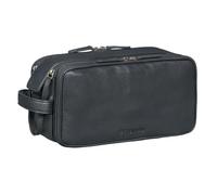 STILORD Barlow Neceser Hombre Mujer Piel Auténtica Grande Neceser Viaje Cuero con Gancho Colgar 6 Elásticos Bolsa Aseo Cuero Vintage Kit Aseo Hombre Viaje Organizer Color:Negro
