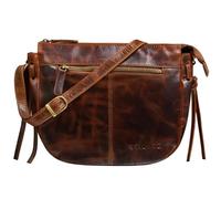 STILORD Bella Bolsos Mujer Piel Autentica Bolso de Mano Pequeño Mujeres Bolso Hombro para Salir Noche Fiesta Bolso Bandolera de Cuero Vintage Color:Kara - Cognac