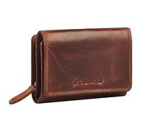 STILORD 'Bloom' Vintage Cartera Piel Monedero Mujer Pequeño con Tarjetero Billetera Bloqueo RFID Mini Billetero Piel Genuino Portamonedas Cuero con Cremallera y 9 Ranuras, Color:Kara - Cognac