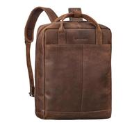 STILORD Bobbie Mochila de Cuero Hombre Mujer 2 en 1 | Mochila Portátil 16 Pulgadas | Mochilas Ejecutiva Vintage Piel Auténtica con Asas de Mano y Espalda Acolchada Color:Zamora - marrón